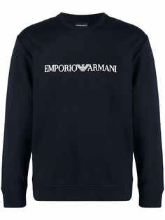 Emporio Armani толстовка с круглым вырезом и логотипом