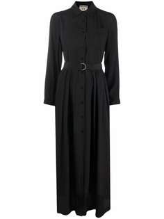 Semicouture платье-рубашка длины макси с поясом