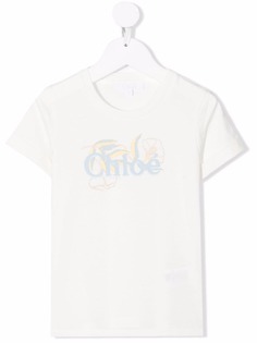 Chloé Kids футболка с логотипом