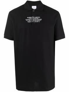 Burberry рубашка поло с принтом Location