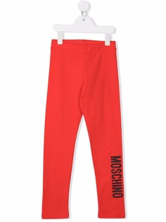 Moschino Kids легинсы с логотипом