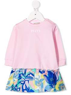 Emilio Pucci Junior платье-футболка с цветочным принтом