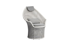 Кресло винни (garda decor) белый 75x104x85 см.