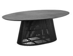 Овальный стол irune (la forma) черный 200x78x120 см.