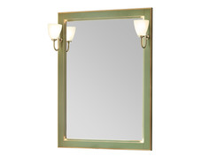 Настенное зеркало royal-2 (экомебель) зеленый 70x97x2 см.