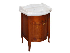 Тумба для ванной с раковиной амати венто (экомебель) коричневый 71x93x48 см.