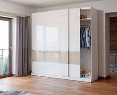 Шкаф-купе Нова Белый глянец Мокко Континент