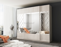 Шкаф-купе Нова с алмазной гравировкой Континент