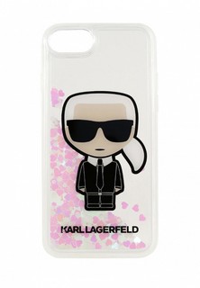 Чехол для iPhone Karl Lagerfeld 8 / SE 2020, Liquid glitter Karl Iconik Transp (glow in the dark)