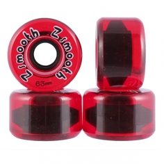 Колеса для лонгборда Z-Flex Z-Smooth Wheels 63 mm Red Transparent