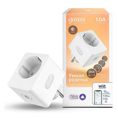 Умная розетка Gauss SP-10A EU Wi-Fi белый (5510122)