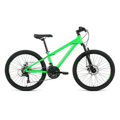 Велосипед Altair 24 Disc (2020-2021) горный (подростк.) рам.:11.5" кол.:24" ярко-зеленый/темно-серый