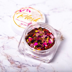 Blesk, Дизайн для ногтей «Микс шестигранников» №09 Блеск