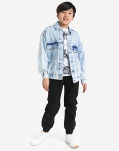 Джинсовая куртка oversize для мальчика Gloria Jeans
