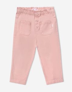 Розовые джинсы Slouchy из твила для девочки Gloria Jeans