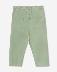 Оливковые джинсы Slouchy из твила для девочки Gloria Jeans