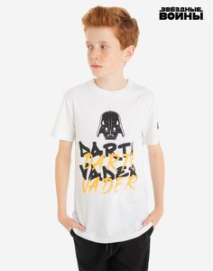 Белая футболка с принтом Darth Vader для мальчика Gloria Jeans