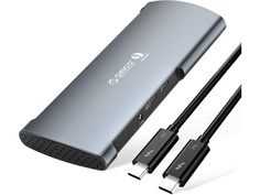 Хаб USB Orico Thunderbolt 3 8 in 1 Multi Function Docking Station TB3-S1 Grey