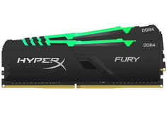 Модуль памяти HyperX Fury RGB DDR4 DIMM 2666MHz PC-21300 CL16 - 64Gb Kit (2x32Gb) HX426C16FB3AK2/64