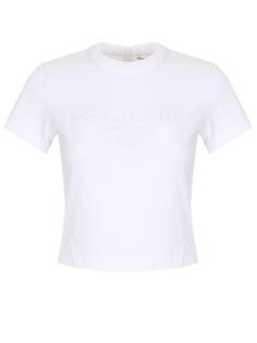 Футболка хлопковая с логотипом Alexander Wang