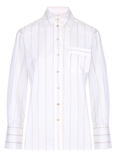 Рубашка хлопковая в полоску Zimmermann