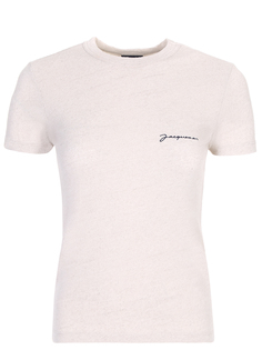Футболка однотонная с логотипом Jacquemus