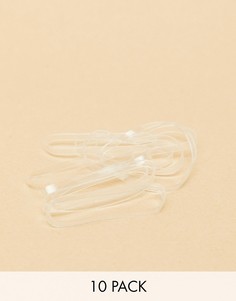 Набор из 10 классических резинок для волос Invisibobble (Crystal Clear)-Бесцветный