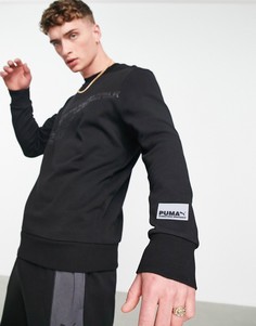 Черный свитшот с графическим принтом Puma Avenir-Черный цвет