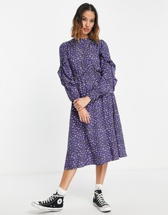 Платье миди с длинными рукавами и принтом Vero Moda-Multi