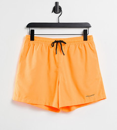 Неоновые оранжевые шорты для плавания COLLUSION Unisex-Оранжевый цвет