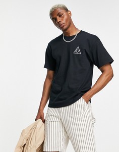 Черная футболка с тройными треугольниками HUF Essentials-Черный цвет