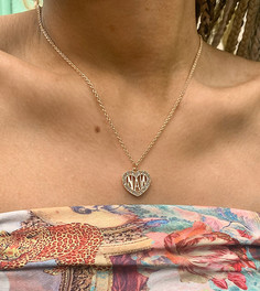 Ожерелье с подвеской в форме сердца с буквами "NAN" Reclaimed Vintage Inspired-Золотистый