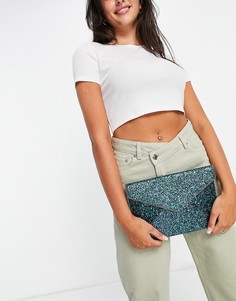 Клатч-конверт с блестками изумрудно-зеленого цвета Rebecca Minkoff-Зеленый цвет