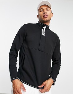 Черный свитшот на короткой молнии BOSS Athleisure Sweat 1-Черный цвет