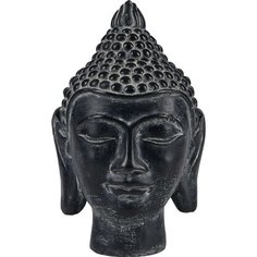 Статуэтка голова Будды черная 18 см Без бренда