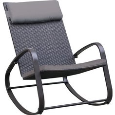 Кресло-качалка Colidar искусственный ротанг темно-коричневое 84x63 см Без бренда