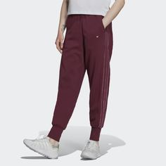 Брюки с манжетами и бархатными тремя полосками adidas Originals