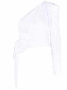 Alexandre Vauthier блузка асимметричного кроя с завязками