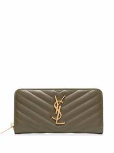 Saint Laurent кошелек с круговой молнией и монограммой