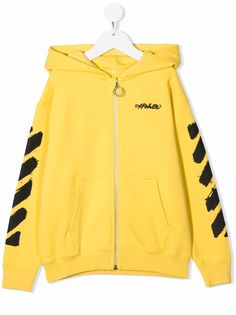 Off-White Kids худи на молнии с логотипом