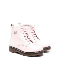 Monnalisa лакированные ботинки на шнуровке