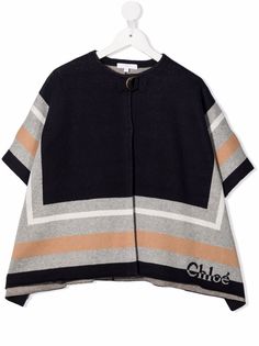 Chloé Kids пальто в стиле колор-блок