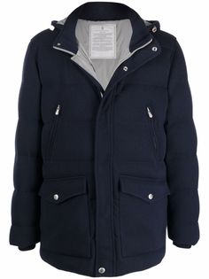 Brunello Cucinelli пуховик с капюшоном