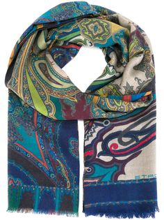 ETRO шарф с цветочным узором "пейсли"
