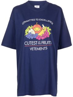 VETEMENTS футболка с надписью Cutest of the Fruits