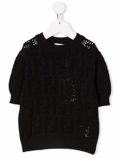 Fendi Kids вязаный топ с монограммой