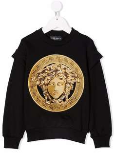 Versace Kids толстовка с вышивкой Medusa