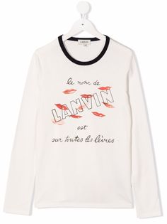 LANVIN Enfant топ с логотипом и принтом