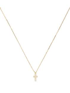 AHKAH колье Cross Pavé из желтого золота с бриллиантами