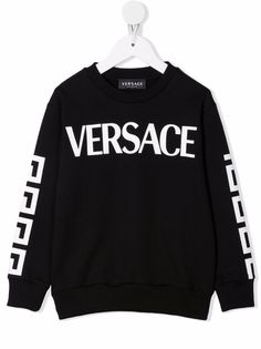 Versace Kids толстовка с логотипом